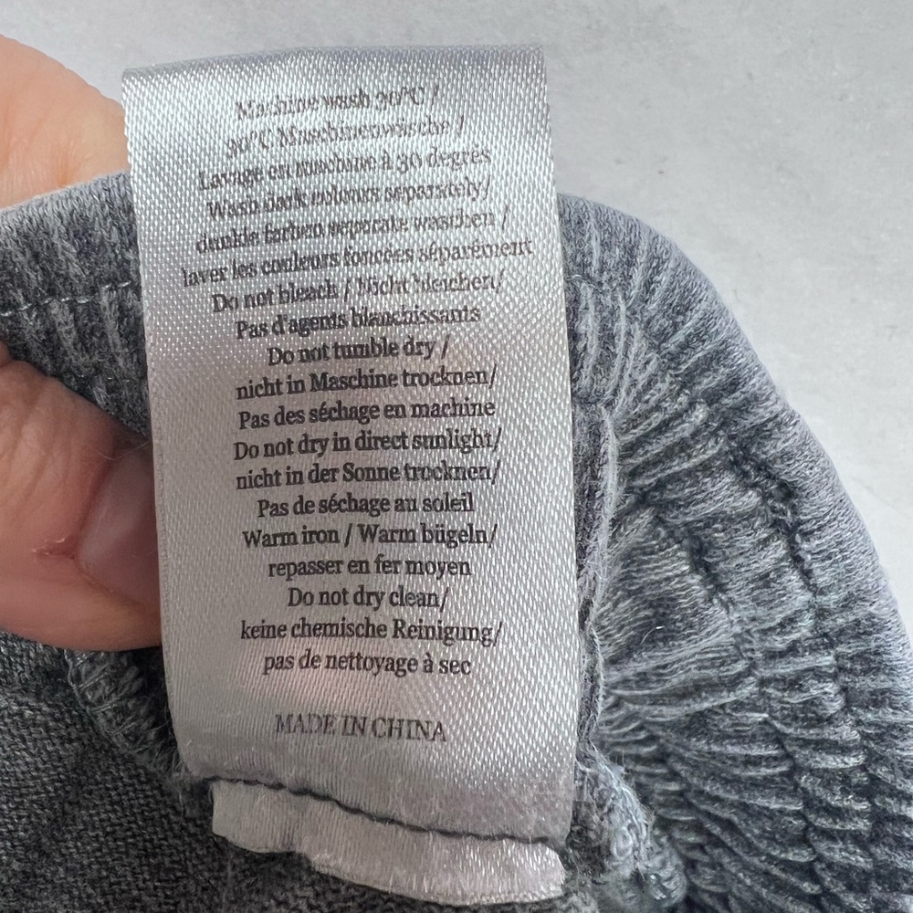 Wrap London Hemp Organic Cotton Jogger Pull On Pants Washed Gray Sz US 4 - Picture 11 of 11